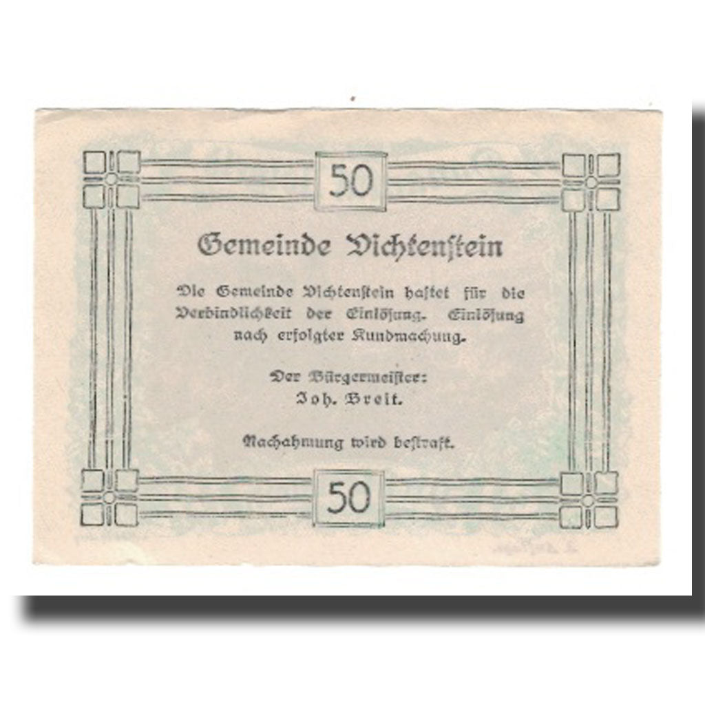 Banknot, Austria, Donautalnotgeld O.Ö. der Gemeinden, 50 Heller, Texte