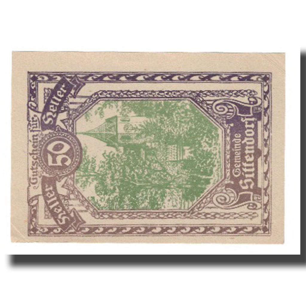 Banknot, Austria, Sittendorf N.Ö. Gemeinde, 50 Heller, Texte 4, Undated