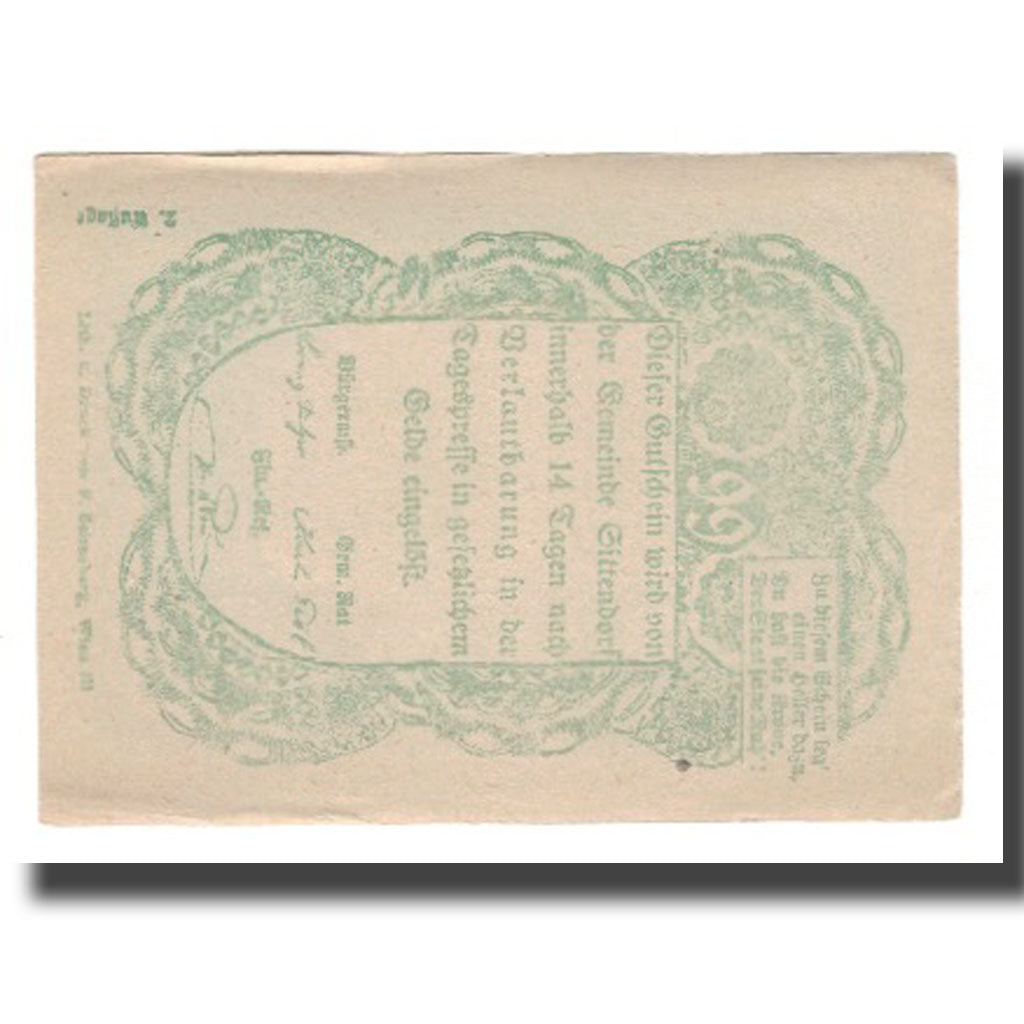 Banknot, Austria, Sittendorf N.Ö. Gemeinde, 99 Heller, Texte 6, Undated