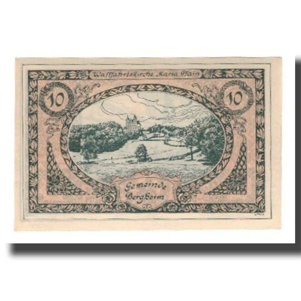 Geldschein, Österreich, Bergheim Sbg. Gemeinde, 10 Heller, paysage 1, 1920