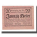 Geldschein, Österreich, Mettmach O.Ö. Gemeinde, 20 Heller, valeur faciale 1