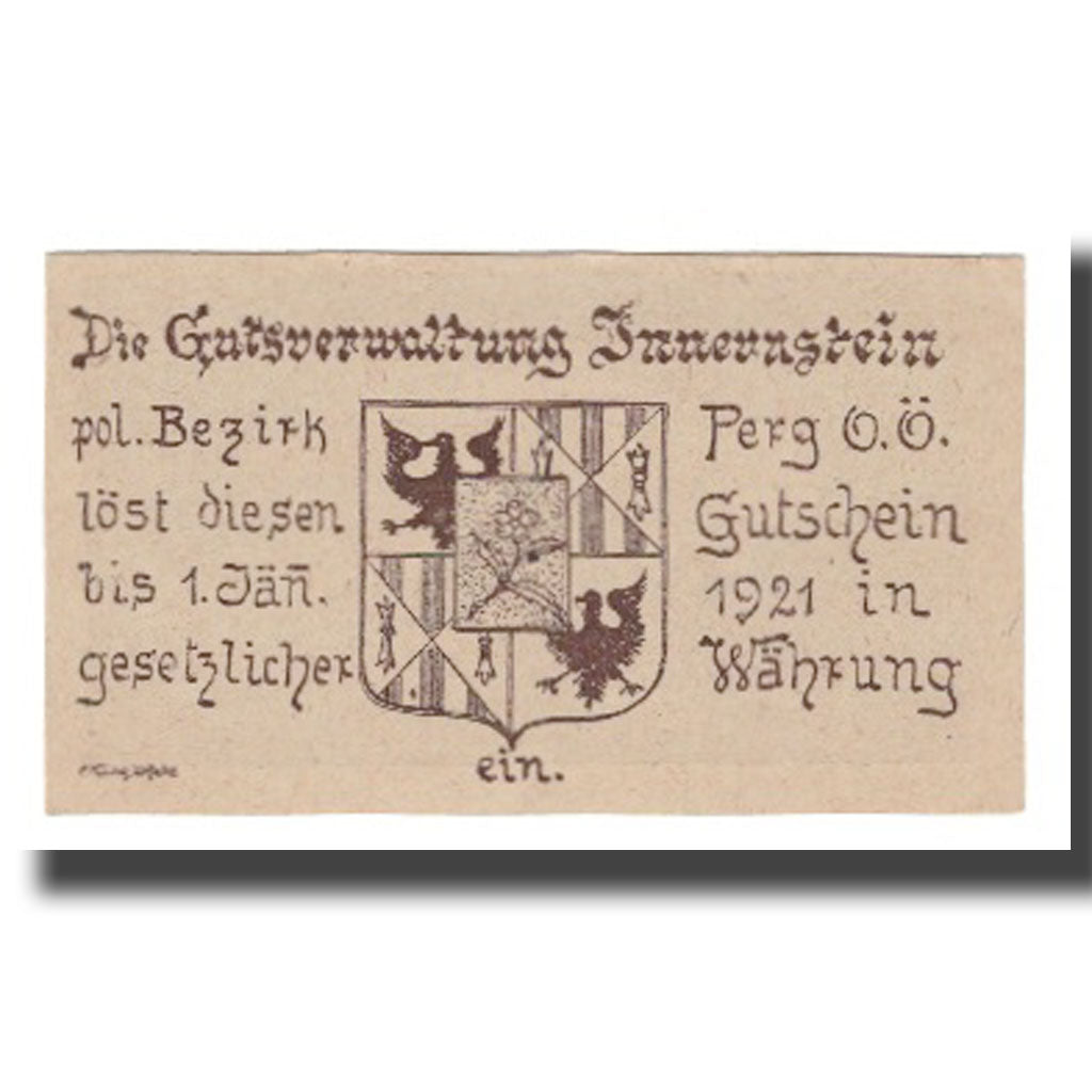 Geldschein, Österreich, Innernstein Prv. Gutsverwaltung Innernstein, 20 Heller