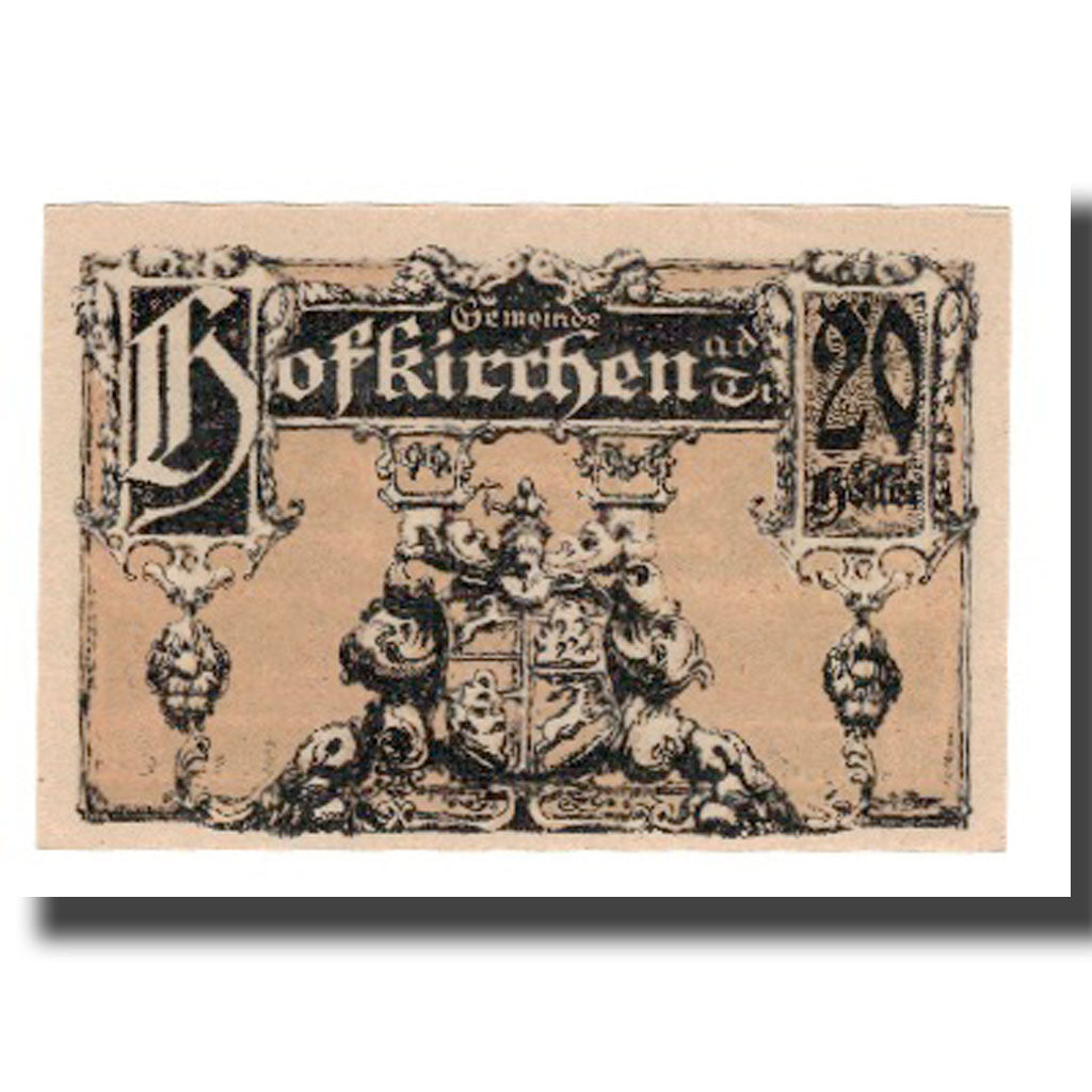 Geldschein, Österreich, Hofkirchen an der Trattnach O.Ö. Gemeinde, 20 Heller