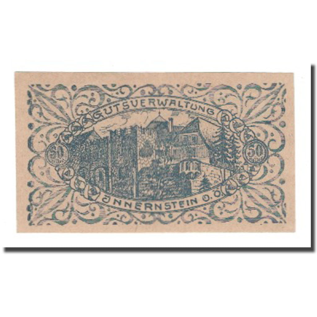 Geldschein, Österreich, Innernstein Prv. Gutsverwaltung Innernstein, 50 Heller