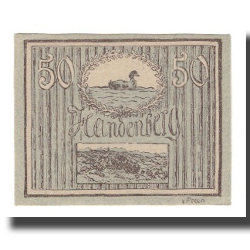 Geldschein, Österreich, Handenberg O.Ö. Gemeinde, 50 Heller, Texte 3, 1920
