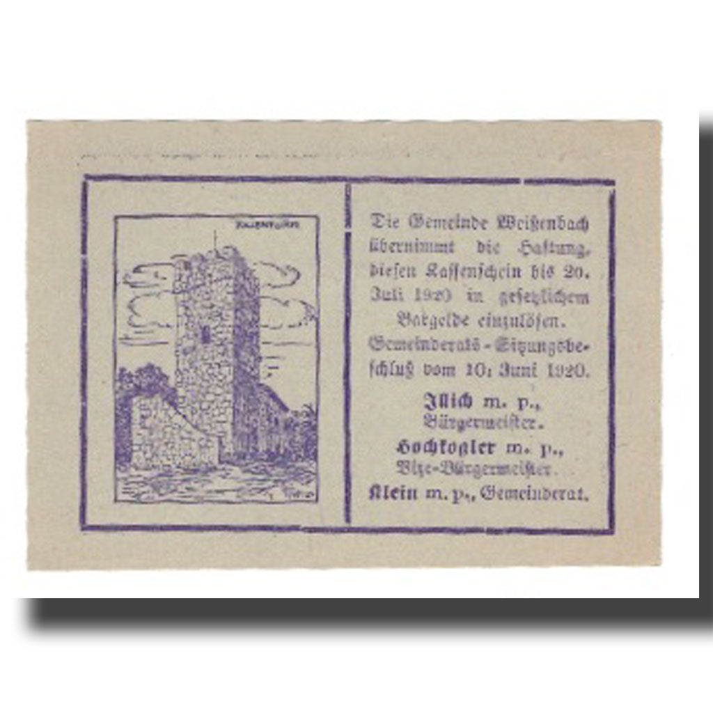 Geldschein, Österreich, Weissenbach bei Mödling N.Ö. Gemeinde, 10 Heller