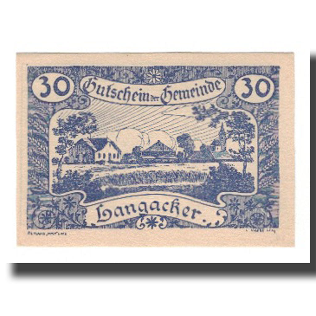 Geldschein, Österreich, Langacker bei Perg O.Ö. Gemeinde, 30 Heller, Texte 4