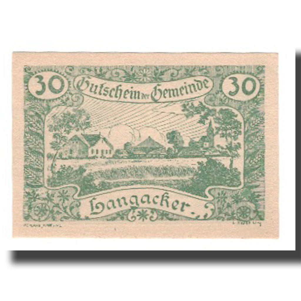 Geldschein, Österreich, Langacker bei Perg O.Ö. Gemeinde, 30 Heller, Texte 7