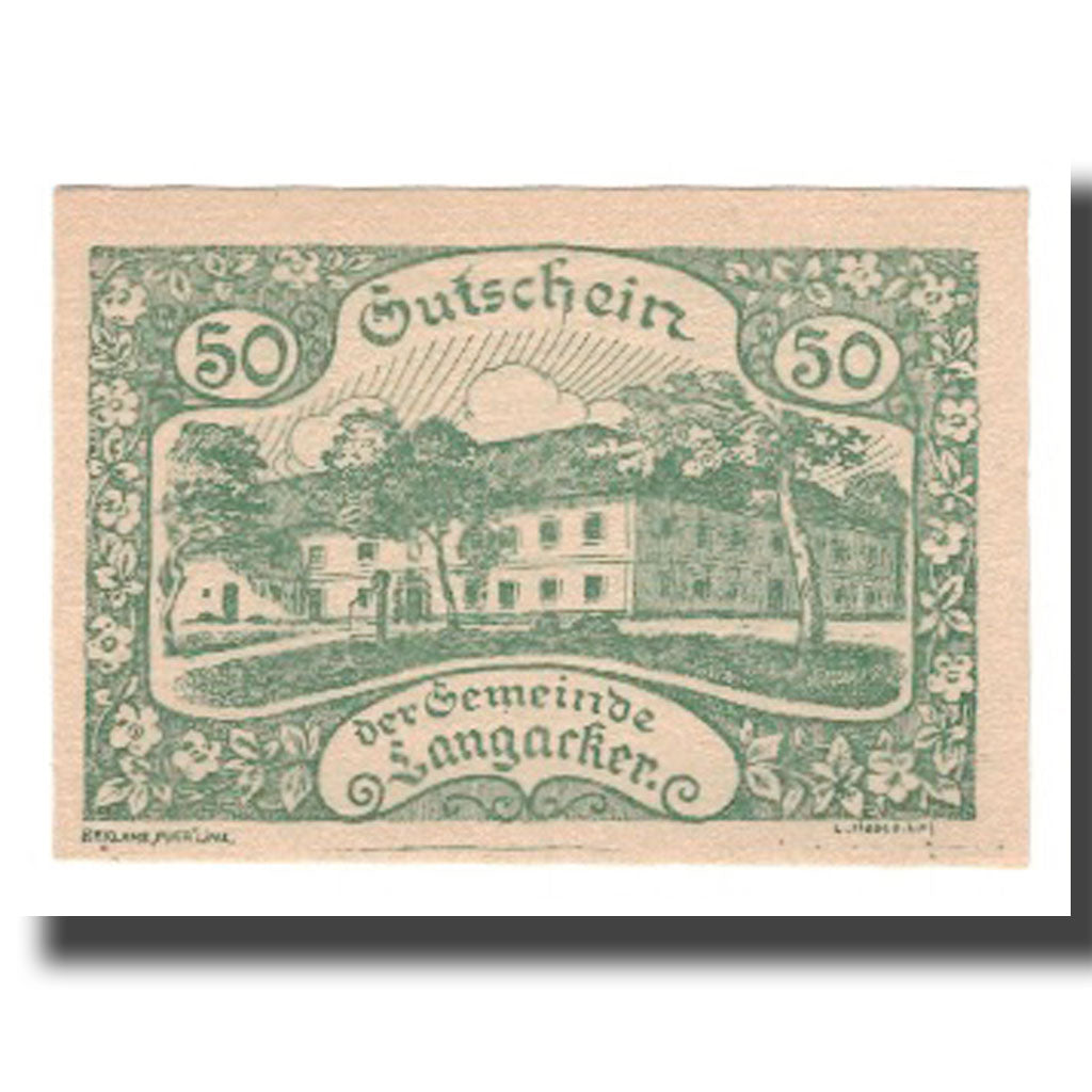 Geldschein, Österreich, Langacker bei Perg O.Ö. Gemeinde, 50 Heller, Texte 8