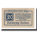 Geldschein, Österreich, Lend Sbg. Gemeinde, 20 Heller, Texte, 1920, VZ, Mehl:FS