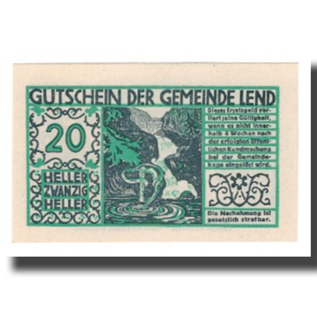 Banknote, Austria, Lend Sbg. Gemeinde, 20 Heller, Cherubins, 1920, AU(55-58)