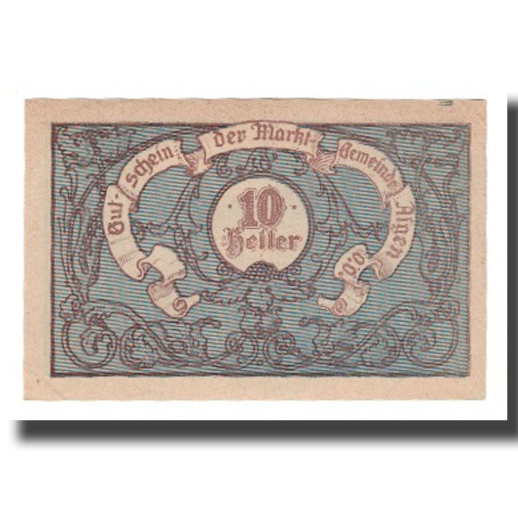 Banknot, Austria, Aigen O.Ö. Marktgemeinde, 10 Heller, Batiment, 1920