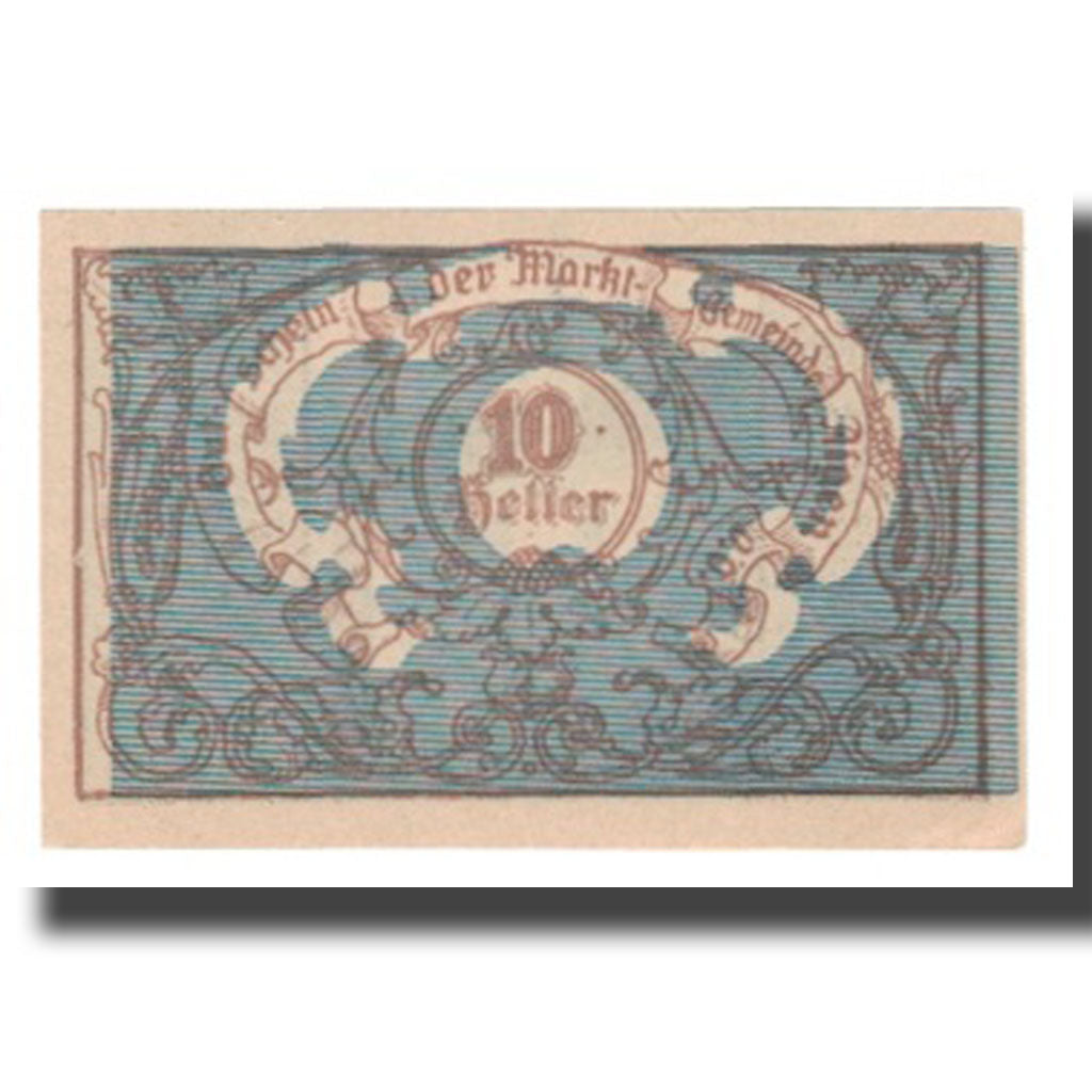 Geldschein, Österreich, Aigen O.Ö. Marktgemeinde, 10 Heller, batiment 1, 1920