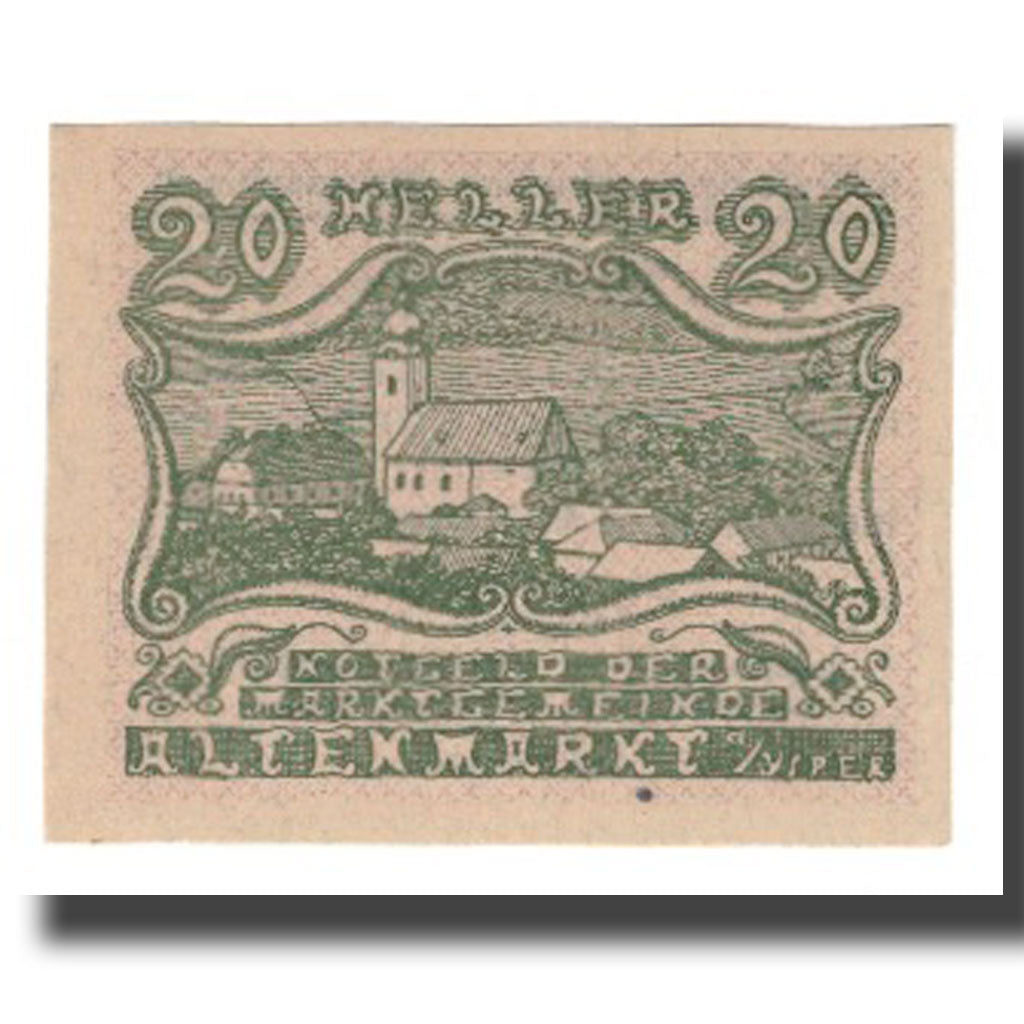 Banknot, Austria, Altenmarkt a.d. Ysper N.Ö. Gemeinde, 20 Heller, texte 1