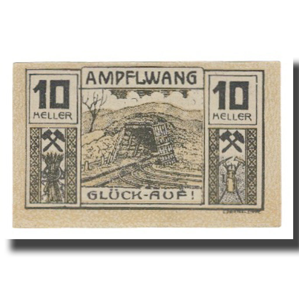 Banknote, Austria, Ampflwang O.Ö. Gemeinde, 10 Heller, Mine, 1920, 1920-12-31