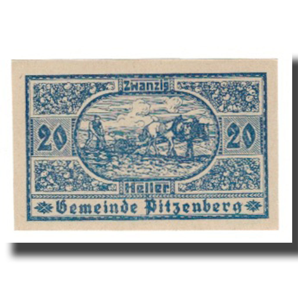 Geldschein, Österreich, Pitzenberg O.Ö. Gemeinde, 20 Heller, paysan, 1920