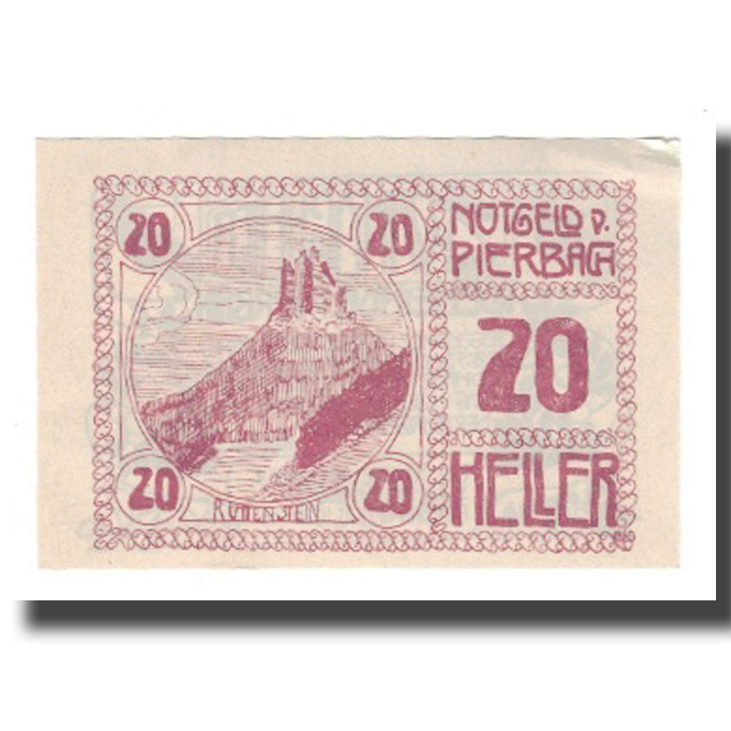 Banknot, Austria, Pierbach O.Ö. Gemeinde, 20 Heller, paysage 1, 1921, Undated
