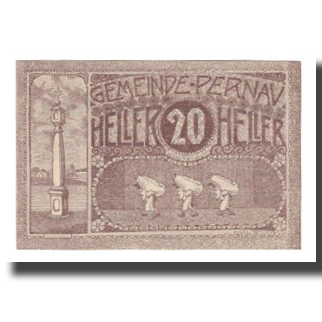 Banconote, Austria, Pernau O.Ö. Gemeinde, 20 Heller, texte 1, 1920, 1920-10-31