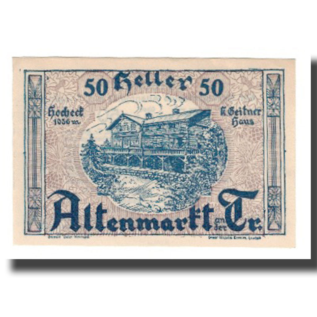 Banknote, Austria, Altenmarkt a.d. Triesting N.Ö. Markgemeinde, 50 Heller