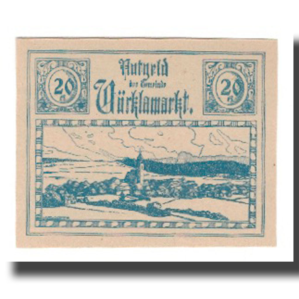 Geldschein, Österreich, Vöcklamarkt O.Ö. Gemeinde, 20 Heller, texte 1, 1920