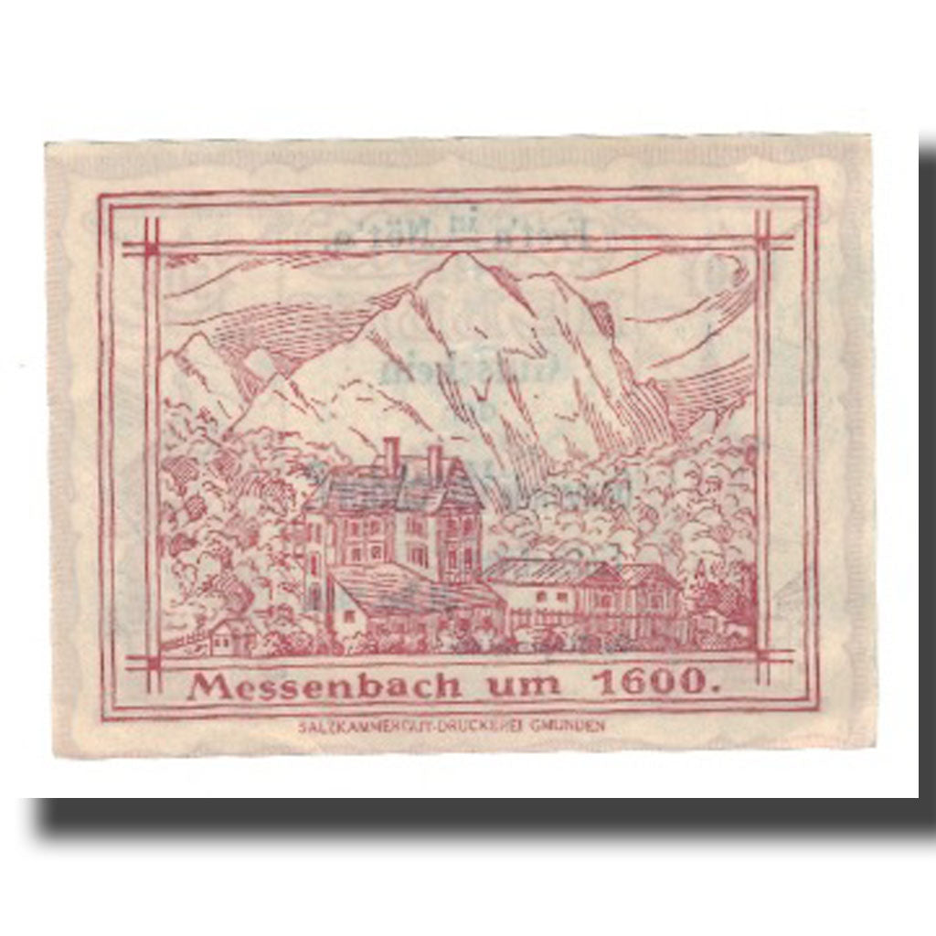 Banknote, Austria, Vorchdorf O.Ö. Gemeinde, 50 Heller, montagne, 1920
