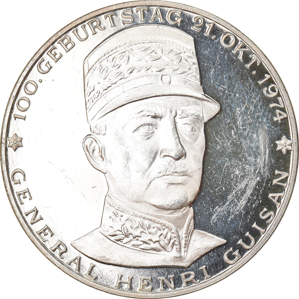 Switzerland, Medal, 100 Geburstag Général Henri Guisan, 1974, MS(60-62)