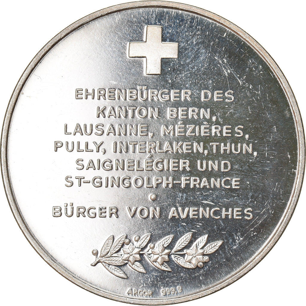Switzerland, Medal, 100 Geburstag Général Henri Guisan, 1974, MS(60-62)