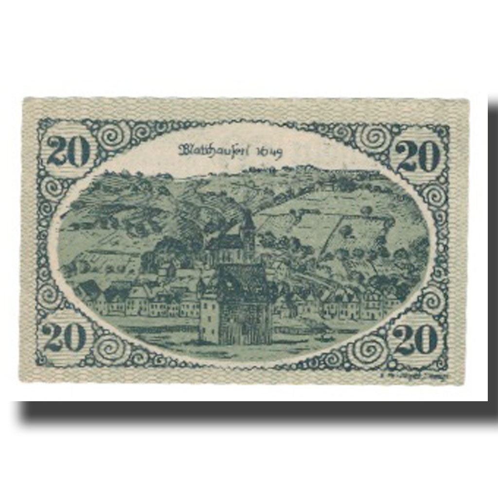 Banknote, Austria, Mauthausen O.Ö. Marktgemeinde, 20 Heller, paysage 1