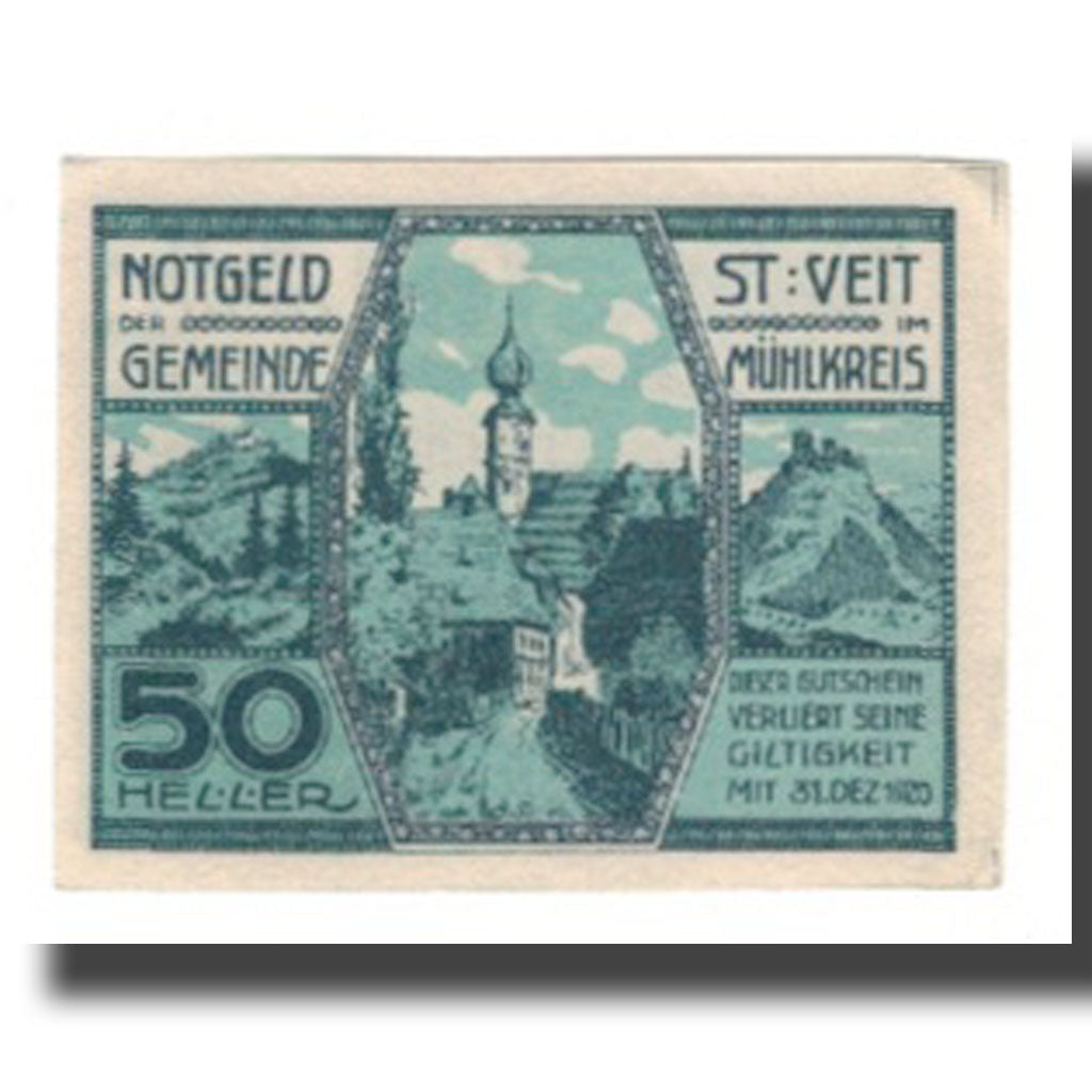 Banknote, Austria, St. Veit im Mühlkreis O.Ö. Gemeinde, 50 Heller, Texte 2
