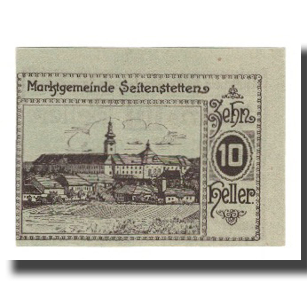 Banknot, Austria, Seitenstetten N.Ö. Marktgemeinde, 10 Heller, paysage, 1920