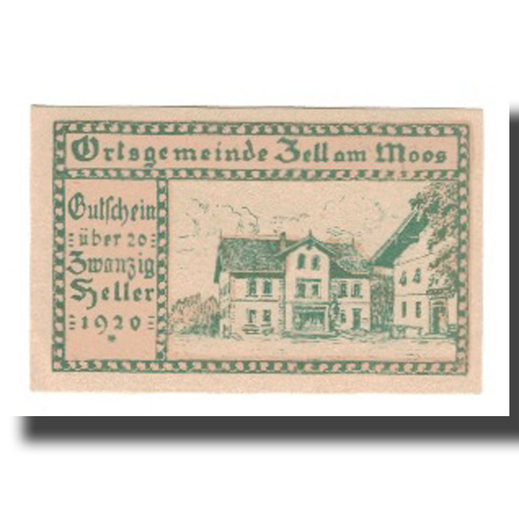Banknote, Austria, Zell am Moos O.Ö. Ortsgemeinde, 20 Heller, texte 1, 1920