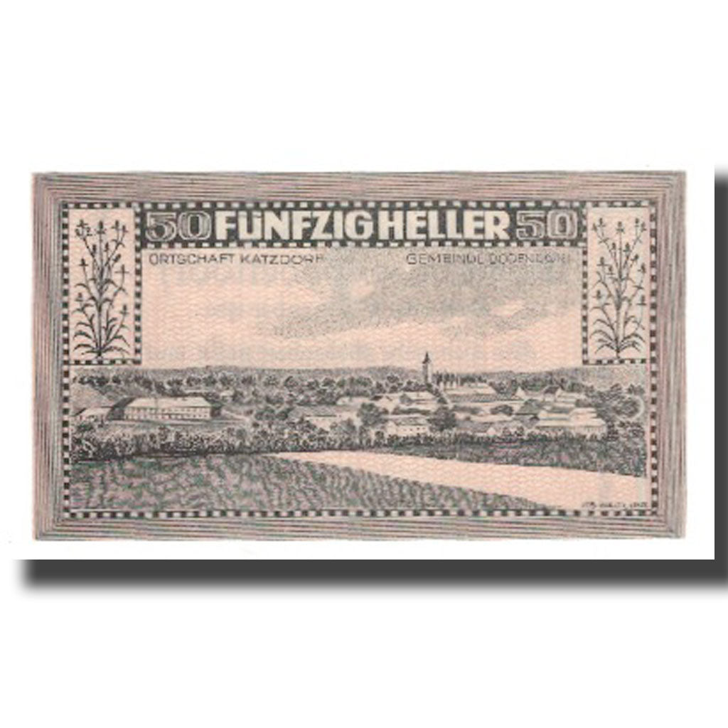 Banknot, Austria, Bodendorf O.Ö. Gemeinde, 50 Heller, texte 1, 1921