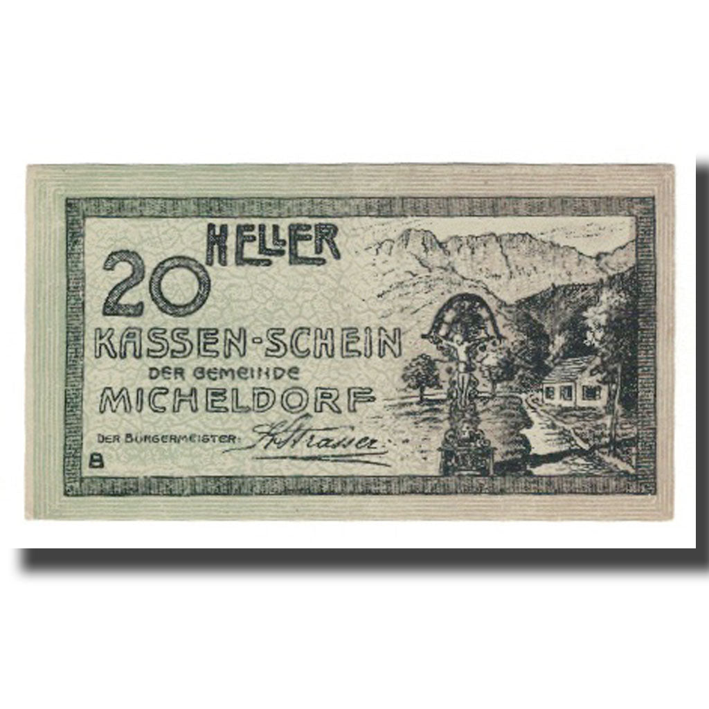 Banknot, Austria, Micheldorf O.Ö. Gemeinde, 20 Heller, paysage 1, 1920