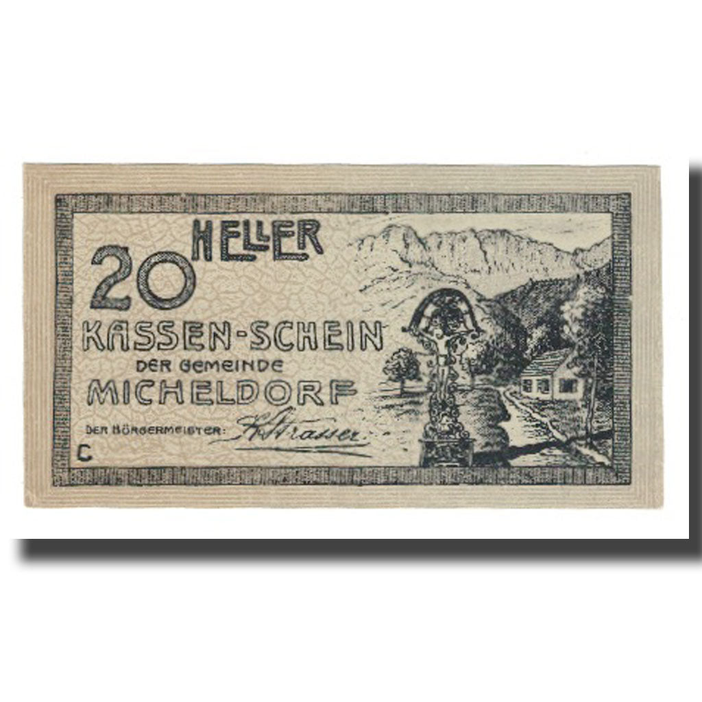 Banknot, Austria, Micheldorf O.Ö. Gemeinde, 20 Heller, paysage 2, 1920