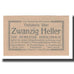 Banknot, Austria, Hirschbach O.Ö. Gemeinde, 20 Heller, Eglise 1, 1920
