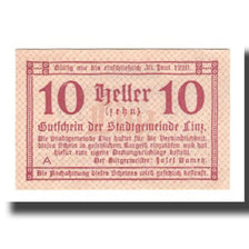Banknote, Austria, Linz O.Ö. Stadtgemeinde, 10 Heller, texte 1, 1920