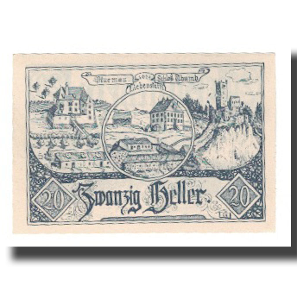 Geldschein, Österreich, Altenfelden O.Ö. Gemeinde, 20 Heller, paysage, 1920