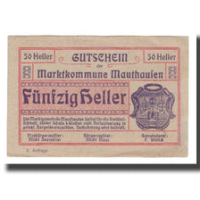 Banconote, Austria, Mauthausen O.Ö. Marktgemeinde, 50 Heller, personnage, SPL-
