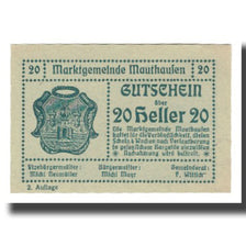 Geldschein, Österreich, Mauthausen O.Ö. Marktgemeinde, 20 Heller, personnage
