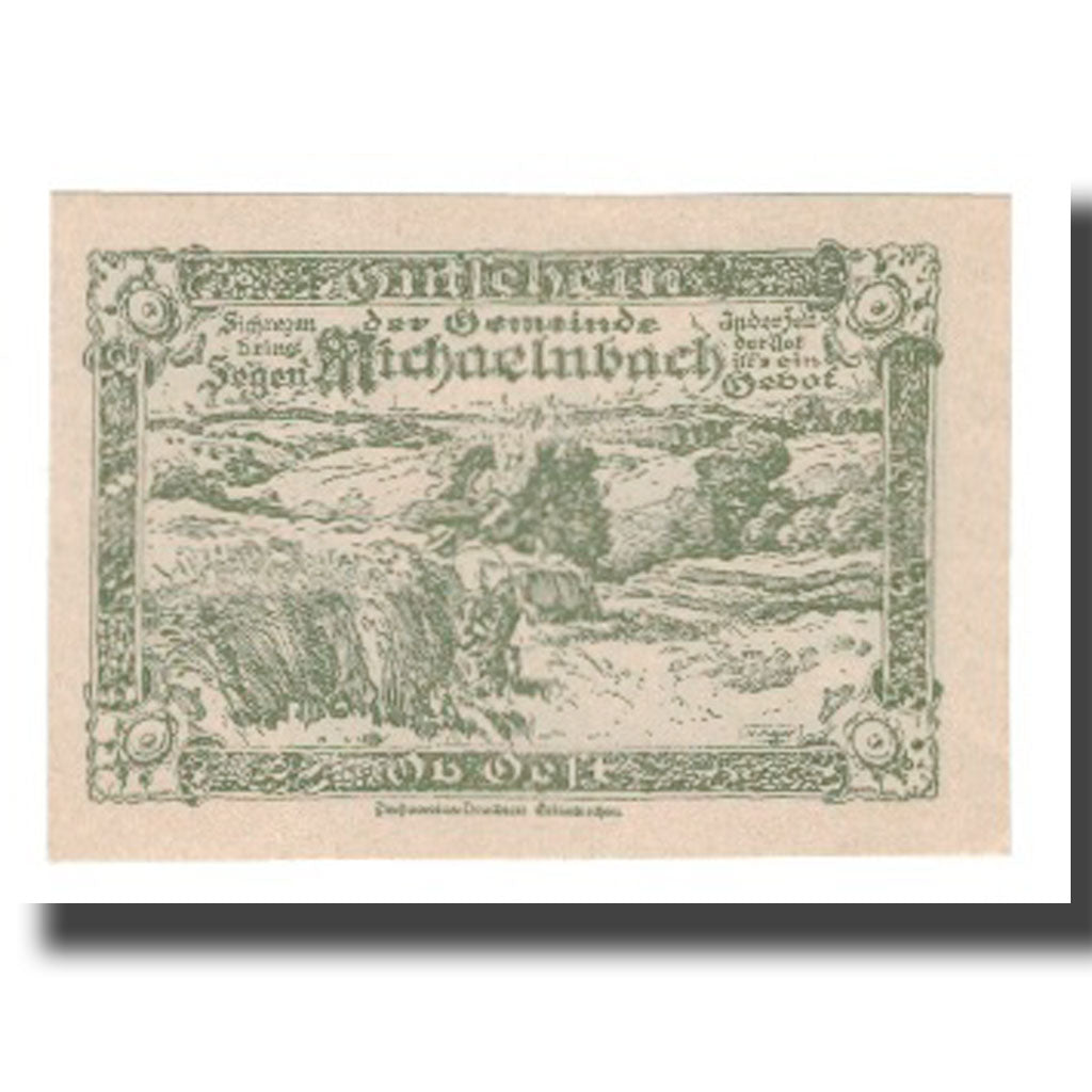 Banknote, Austria, Michaelnbach O.Ö. Gemeinde, 50 Heller, paysage, 1920