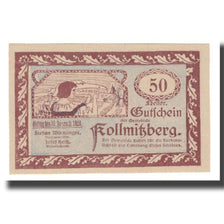 Nota, Áustria, Kollmitzberg N.Ö. Gemeinde, 50 Heller, Coq 2, 1920, 1920-12-30
