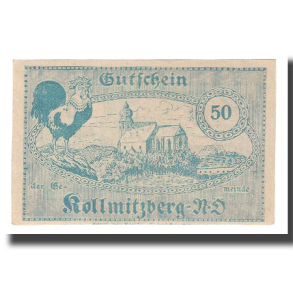 Banknot, Austria, Kollmitzberg N.Ö. Gemeinde, 50 Heller, Coq 3, 1920