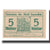 Geldschein, Österreich, Gmunden O.Ö. Stadt, 5 Heller, Texte, 1920, 1920-01-03