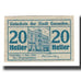 Banknot, Austria, Gmunden O.Ö. Stadt, 20 Heller, Texte 2, 1920, 1920-01-03