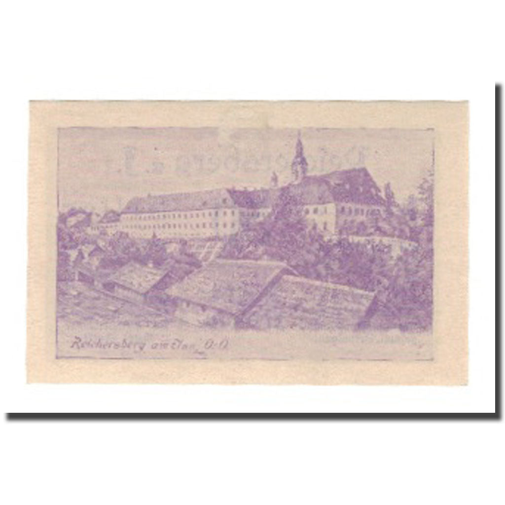 Banknote, Austria, Reichersberg O.Ö. Gemeinde, 50 Heller, village 1, 1920