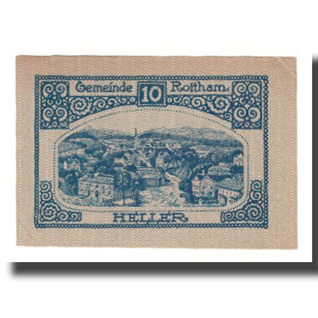 Banknot, Austria, Roitham O.Ö. Gemeinde, 10 Heller, paysage, 1920, 1920-12-31