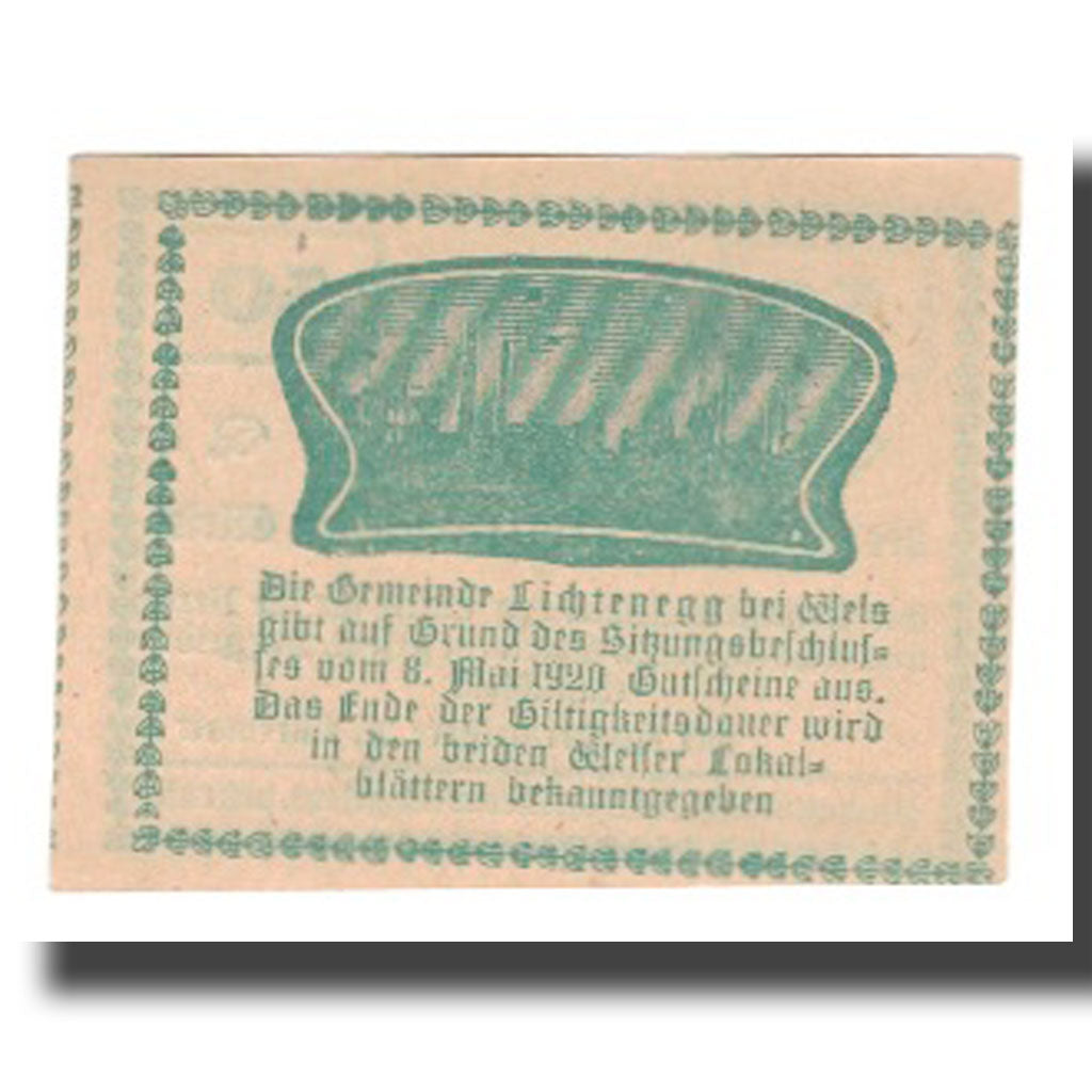 Banconote, Austria, Lichtenegg O.Ö. Gemeinde, 50 Heller, paysage, 1920