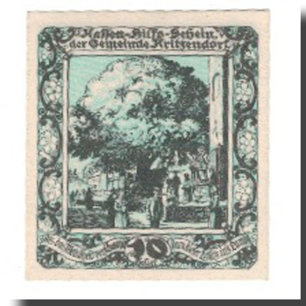 Banknote, Austria, Kritzendorf N.Ö. Gemeinde, 10 Heller, Texte, 1920