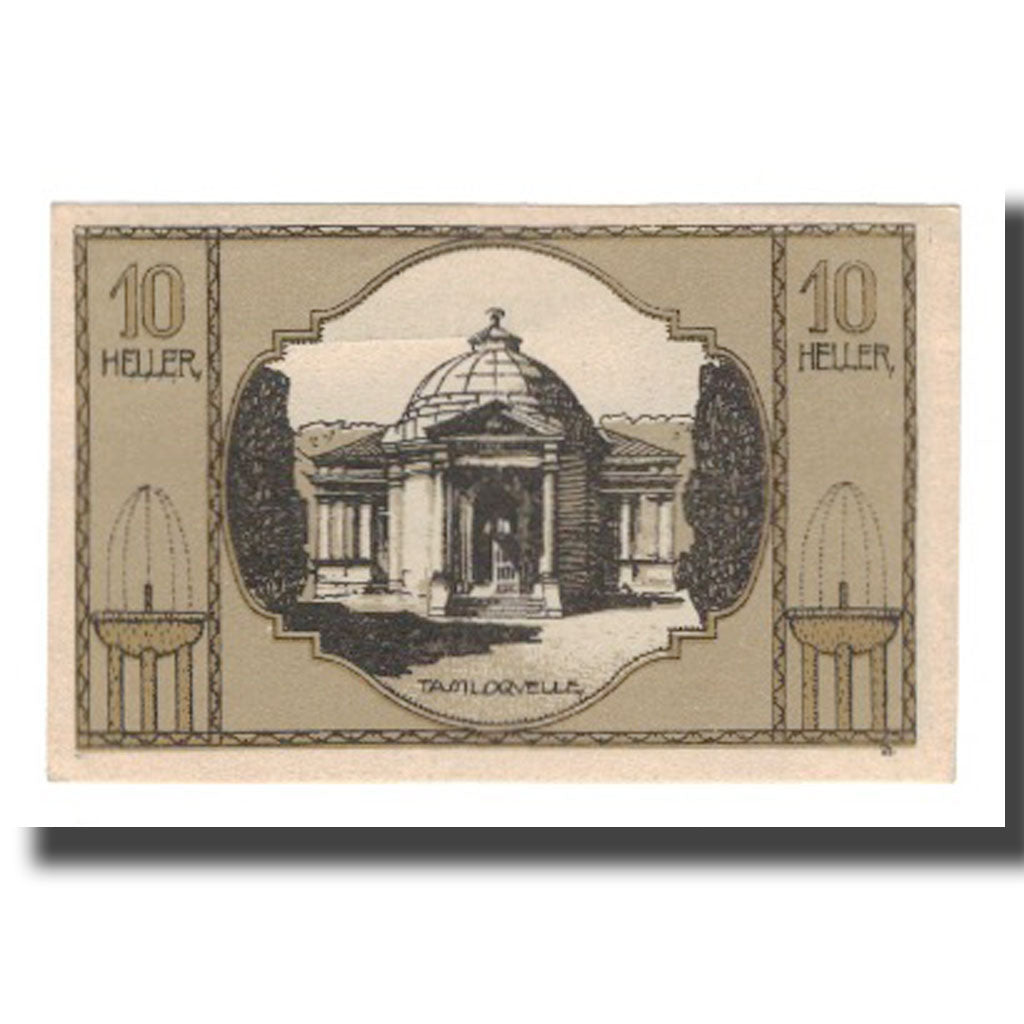 Banknote, Austria, Bad Hall O.Ö. Gemeinde, 10 Heller, Batiment, 1920
