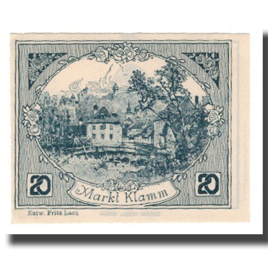 Banknot, Austria, Klamm O.Ö. Marktgemeinde, 20 Heller, valeur faciale, 1921
